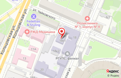 Филиал РГУПС Железнодорожный колледж на Студенческой улице на карте