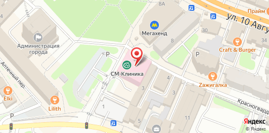 Медицинский центр СМ-Клиника на площади Революции на карте