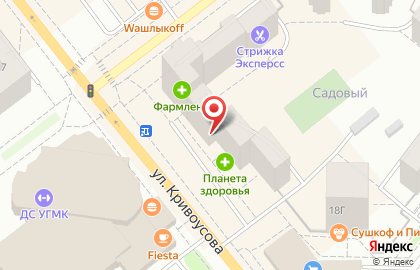 Центр бытовых услуг на улице Кривоусова на карте