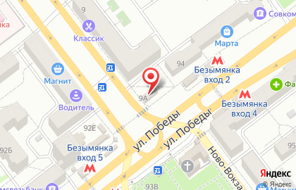 Магазин Мир цветов на Ново-Вокзальной улице на карте