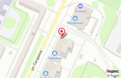 Магазин Калинка на улице Гагарина, 38а в Нижнекамске на карте