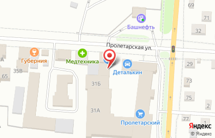 Хозлавка на Пролетарской улице на карте