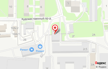 Фирменный магазин Ремит в Художественном переулке в Подольске на карте