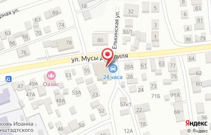 Магазин по продаже фруктов и овощей на улице Мусы Джалиля на карте