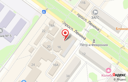 Супермаркет Пятёрочка на проспекте Ленина на карте