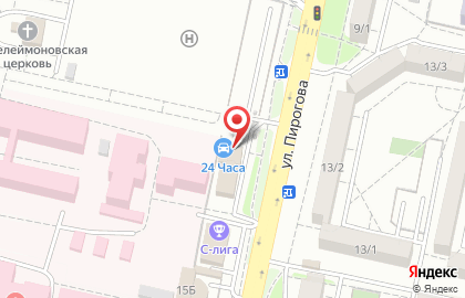 Автокомплекс на улице Пирогова на карте