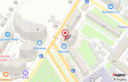 Супермаркет Магнит на улице Максима Горького на карте