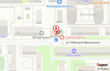 Организация помощи слепым Всероссийское Ордена Трудового Красного Знамени Общество Слепых на улице Маршала Вершинина на карте