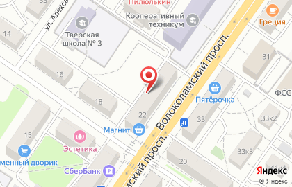 Супермаркет Славянка на Волоколамском проспекте на карте