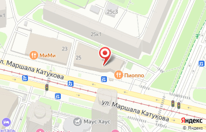 Кафе быстрого питания Mybox на улице Маршала Катукова на карте