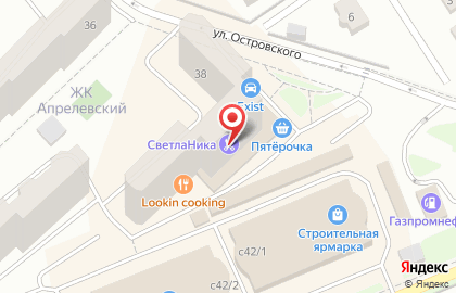 Сервисный центр Зебра Сервис Принт на улице Островского в Апрелевке на карте