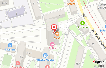 Ветеринарная клиника Неболит в Свердловском районе на карте
