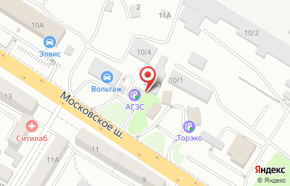 Заправочная станция air gas на Московском шоссе на карте