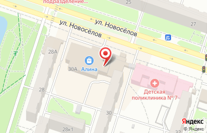 Химчистка Диана на улице Новосёлов на карте