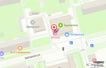 Магазин косметики и бытовой химии Улыбка радуги в Московском районе на карте