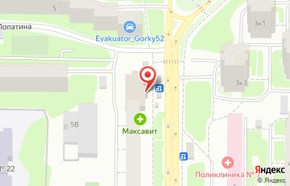Магазин продуктов МясновЪ в Нижегородском районе на карте