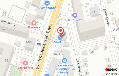 Фирменный центр СтарЛайн на Червишевском тракте на карте
