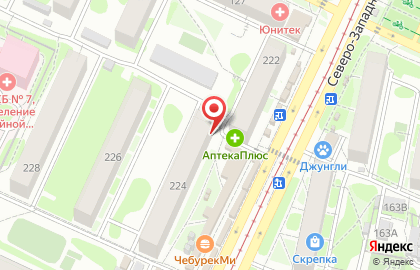 Аптека от склада в Барнауле на карте