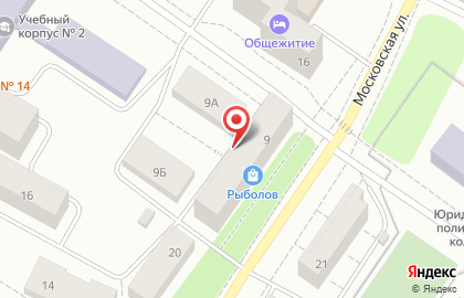 Спортивный клуб Лидер на Московской улице на карте