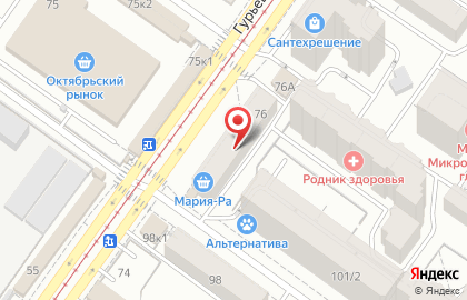 Сеть супермаркетов Мария-РА в Октябрьском районе на карте