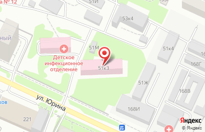 Городская клиническая больница № 11, г. Барнаул в Барнауле на карте