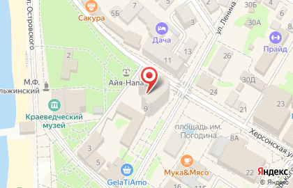 EХ на улице Ленина на карте