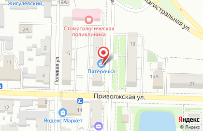 Супермаркет Пятёрочка на Приволжской улице на карте