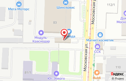 Автокомплекс Корвет на Московской улице на карте