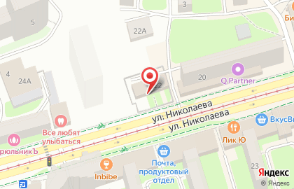 Смоленский гарнизонный военный суд на улице Николаева на карте