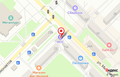 МТС в Северном на карте