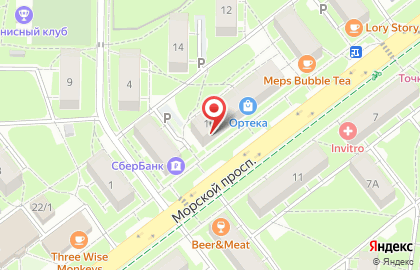 Молочно-сырная лавка на Морском проспекте на карте
