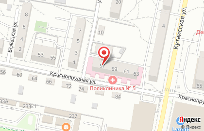 Городская больница №4 на Краснопрудной улице на карте