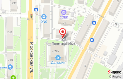 Компания материально-технического снабжения Промснабсбыт на Московской улице на карте