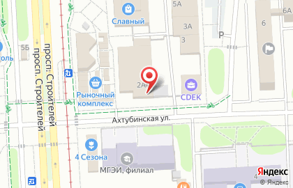 Магазин и киоск по продаже колбасной и мясной продукции Дядюшкина ферма на проспекте Строителей на карте