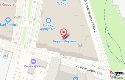 Строительный гипермаркет Леруа Мерлен на Рязанском проспекте на карте