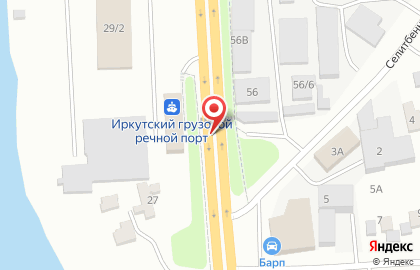 Иркутский грузовой речной порт, ОАО Восточно-Сибирское речное пароходство на карте