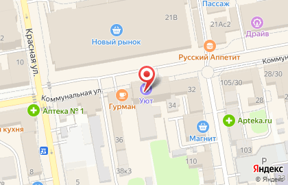 Отель Уют в Тамбове на карте