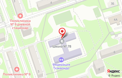 Средняя общеобразовательная школа №78 на улице Чайковского на карте