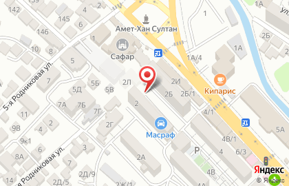 Продовольственный магазин на проспекте Амет-Хана Султана на карте