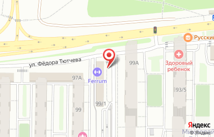 Фитнес-клуб Ferrum в Железнодорожном районе на карте