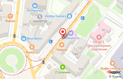 Кафе Чердак в Санкт-Петербурге на карте