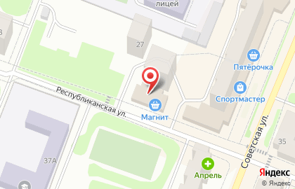Супермаркет Магнит в Ижевске на карте
