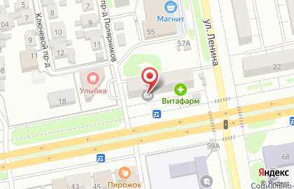 Банкомат АВТОВАЗБАНК, Центральный район на улице Ленина, 57 на карте