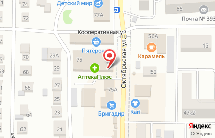Банкомат БАНК УРАЛСИБ на Октябрьской улице в Котовске на карте