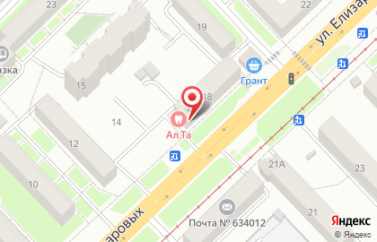 Автомагазин Форд на улице Елизаровых на карте