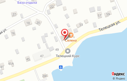 Продовольственный магазин Селена на Телецкой улице на карте