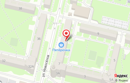 ЗАО Банкомат, ПриватБанк на улице Новосёлов на карте