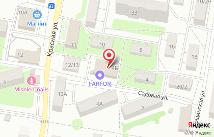 Служба доставки еды Farfor на Садовой улице на карте