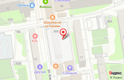 Киоск по продаже фруктов и овощей в Дзержинском районе на карте