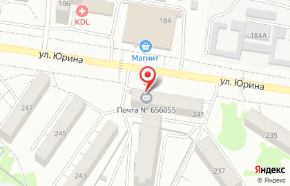 Почта России в Барнауле на карте